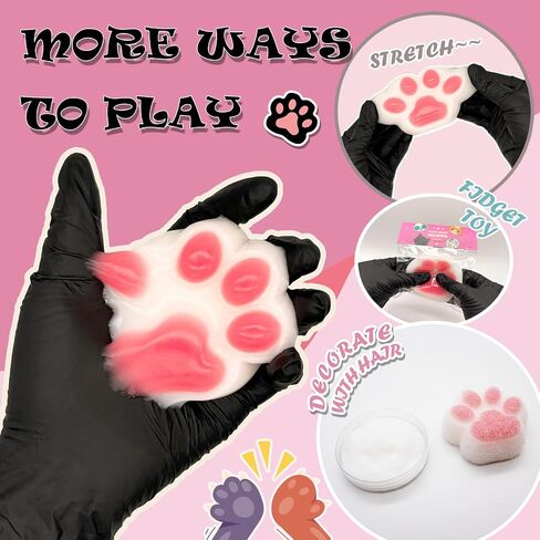 لعبة Cat Paw Taba Squishy ، لعبة السيليكون المصنوعة يدويًا ، لعبة ممتعة ولطيفة ، لعبة حسية لزجة وناعمة ، للاسترخاء ، لعبة الضغط ، الهدايا المثالية للأطفال والكبار (كبيرة) in Kuwait