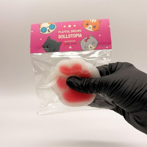 لعبة Cat Paw Taba Squishy ، لعبة السيليكون المصنوعة يدويًا ، لعبة ممتعة ولطيفة ، لعبة حسية لزجة وناعمة ، للاسترخاء ، لعبة الضغط ، الهدايا المثالية للأطفال والكبار (كبيرة) in Kuwait