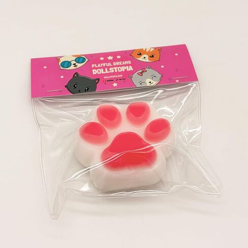 لعبة Cat Paw Taba Squishy ، لعبة السيليكون المصنوعة يدويًا ، لعبة ممتعة ولطيفة ، لعبة حسية لزجة وناعمة ، للاسترخاء ، لعبة الضغط ، الهدايا المثالية للأطفال والكبار (كبيرة) in Kuwait