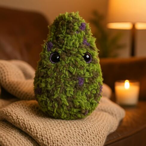 Nouglas Plush Buddy— Handmade Crochet Weed Plush - Cozy Weed Pillow for Stoner Decor, Weed Decor, Hippie Decor - Weed Plushie Nouglas for Chill Vibes, Emotional Support Bud in Saudi Arabia