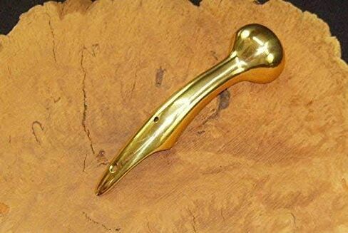 (1) Hames Solid Brass Walking Stick Cane Handle Traditional 8" Long 3 Hole Model … in Saudi Arabia