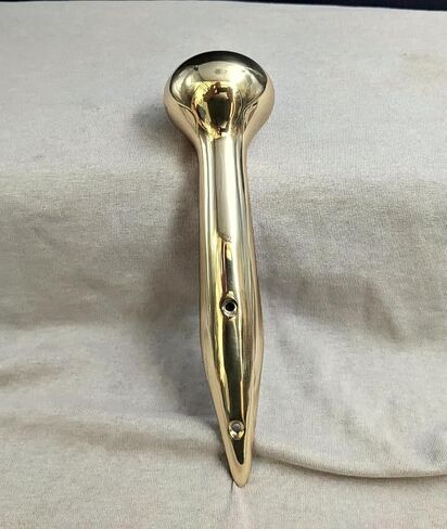 (1) Hames Solid Brass Walking Stick Cane Handle Traditional 8" Long 3 Hole Model … in Saudi Arabia