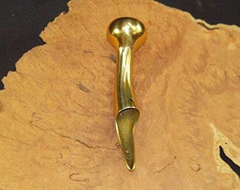 (1) Hames Solid Brass Walking Stick Cane Handle Traditional 8" Long 3 Hole Model … in Saudi Arabia