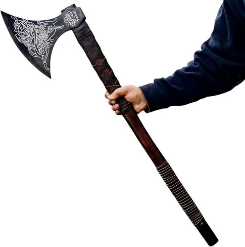 [MDM King Tools] مصنوعة يدويًا 38 "فأس الفايكنج فأس الفأس الحقيقي Berserker AX ، فأس نورس كبير ، فأس ثقيل فوسك فايك فأس فأس أفضل هدية لحبك in Kuwait