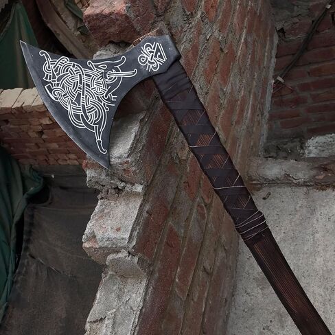 [MDM King Tools] مصنوعة يدويًا 38 "فأس الفايكنج فأس الفأس الحقيقي Berserker AX ، فأس نورس كبير ، فأس ثقيل فوسك فايك فأس فأس أفضل هدية لحبك in Kuwait