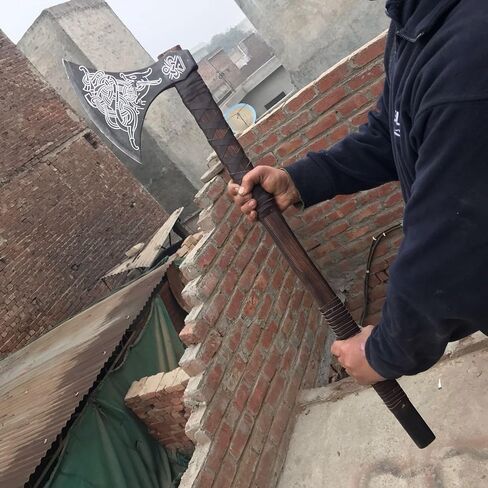 [MDM King Tools] مصنوعة يدويًا 38 "فأس الفايكنج فأس الفأس الحقيقي Berserker AX ، فأس نورس كبير ، فأس ثقيل فوسك فايك فأس فأس أفضل هدية لحبك in Kuwait