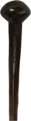 Maasai Ebony Wood Rungu Stick ، ​​منحوت من خشب الأبنوس ، ورياضة رمي الخفافيش ، وأداة الرعي وعصا الحالة in Kuwait
