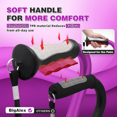 Bigalex خفيفة الوزن المشي ، مقبض إزاحة ناعمة لكبار السن ، عصا محمولة قابلة للتعديل للنساء والرجال ، مساعدة التنقل للبالغين المسنين ، يوفر قصب طي الاستقرار والتوازن in Kuwait