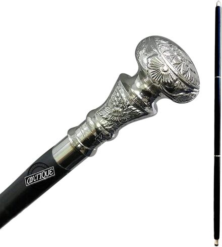 Brass Handle Victorian Telescope Foldable Wooden Walking Stick Cane Ideal Vintage Gift Men Women Father/Mother in Saudi Arabia