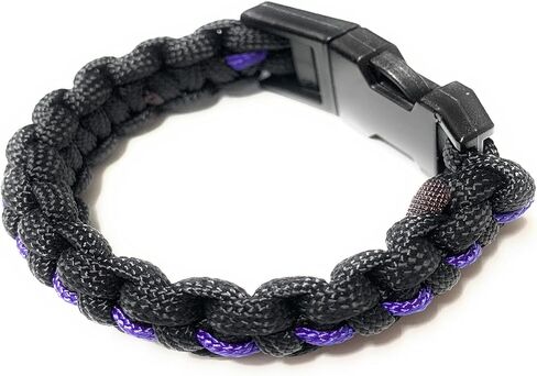 Thin Purple Line Handmade Paracord Bracelet Security in Saudi Arabia
