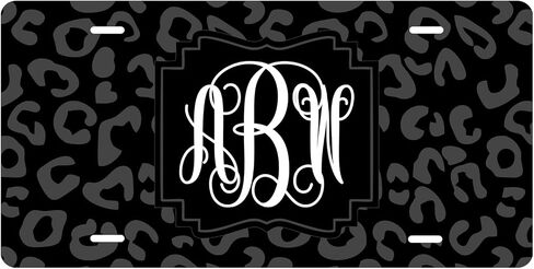 صفيحة مخصصة للفروقة والسيارات الرمادية السوداء/الداكنة ، علامة سيارة مخصصة ، لوحة للنساء ، monogram (لوحة) in Saudi Arabia