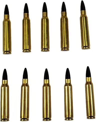 223 Remington / 5.56 CAPS Snap Caps - جولات تدريب وهمية - مجموعة من 10 (Black & Brass) in Kuwait