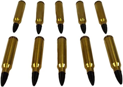 223 Remington / 5.56 CAPS Snap Caps - جولات تدريب وهمية - مجموعة من 10 (Black & Brass) in Kuwait