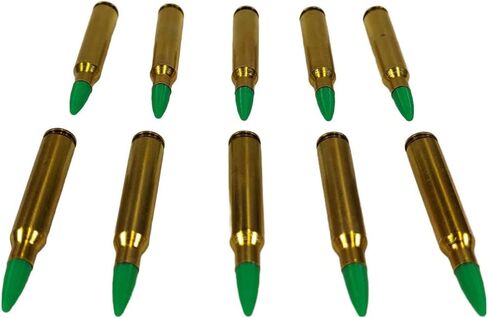 223 Remington / 5.56 CAPS Snap Caps - جولات تدريب وهمية - مجموعة من 10 (Black & Brass) in Kuwait