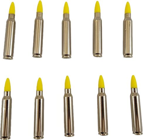 223 Remington / 5.56 CAPS Snap Caps - جولات تدريب وهمية - مجموعة من 10 (Black & Brass) in Kuwait