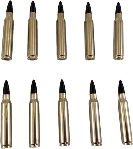 223 Remington / 5.56 CAPS Snap Caps - جولات تدريب وهمية - مجموعة من 10 (Black & Brass) in Kuwait