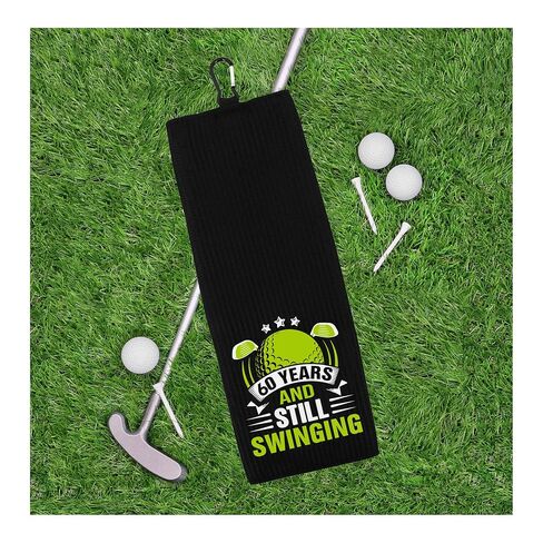 60 عامًا وما زالت تتأرجح Tri-Fold بنسبة 100 ٪ من الألياف الدقيقة وافل غولف منشفة الجولف من جد أبي 60 in Kuwait