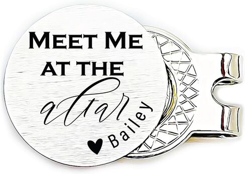 هدية شخصية عريس هدية خطيبة مخصصة لقاءني في مذبح لعبة Golf Ball Marker Gift Fiance Gift Golfing Gof in Saudi Arabia