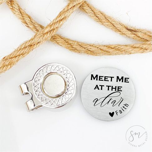هدية شخصية عريس هدية خطيبة مخصصة لقاءني في مذبح لعبة Golf Ball Marker Gift Fiance Gift Golfing Gof in Saudi Arabia