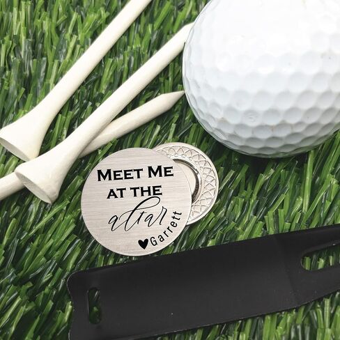 هدية شخصية عريس هدية خطيبة مخصصة لقاءني في مذبح لعبة Golf Ball Marker Gift Fiance Gift Golfing Gof in Saudi Arabia