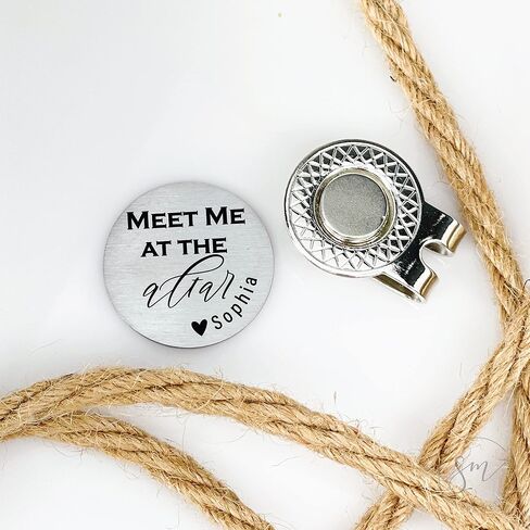 هدية شخصية عريس هدية خطيبة مخصصة لقاءني في مذبح لعبة Golf Ball Marker Gift Fiance Gift Golfing Gof in Saudi Arabia