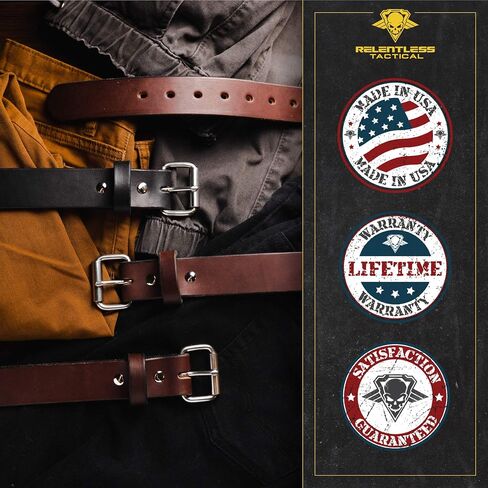 Relentless Tactical The Ultimate Leather Gun Belt | Made in USA | Concealed Carry EDC Belt for Men in Kuwait