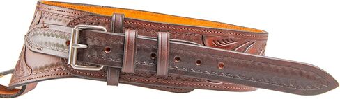 Hulara Western Gun Holster .45 Auto .45 ACP 44/45 Caliber Cowboy Holster for Revolver Full Grain Buff Leather Gun Belst with Belt for Men in Kuwait