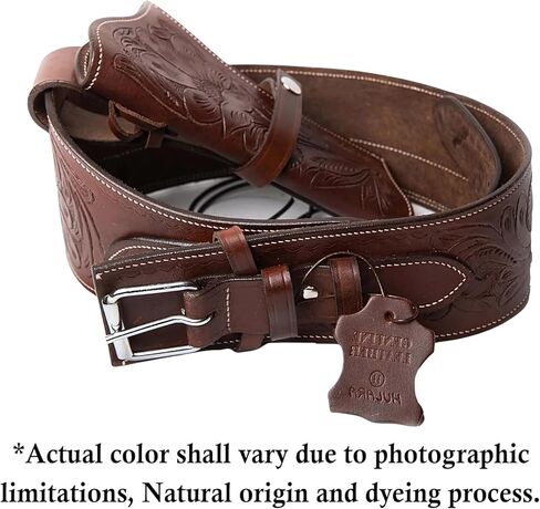 Hulara Western Gun Holster .45 Auto .45 ACP 44/45 Caliber Cowboy Holster for Revolver Full Grain Buff Leather Gun Belst with Belt for Men in Kuwait