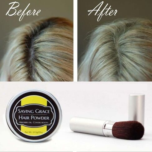 Absorb oil. Cover roots. Saving Grace Hair Powder (Blonde, No Brush) in Kuwait