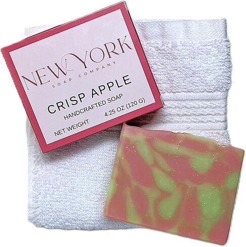 Natural Bar Soap for Women & Men – pure luxury moisturizing Crisp Apple bath soaps for hand, face, & body, beautiful bars handmade with shea butter & coconut oil. in Saudi Arabia