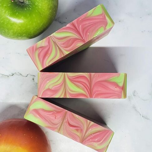 Natural Bar Soap for Women & Men – pure luxury moisturizing Crisp Apple bath soaps for hand, face, & body, beautiful bars handmade with shea butter & coconut oil. in Saudi Arabia