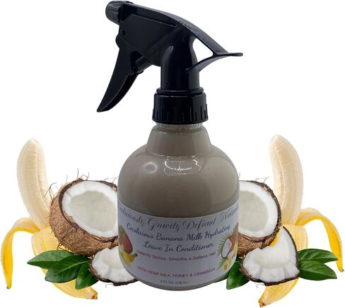 Coconut & Banana Hair Milk Detangler Leave-In Conditioner Spray | Softens & Smooths Hair | Hydrates Dry Hair | Manageable Hair- Made For All Hair Types(8Fl Oz) (Coconut + Banana (Cocolicious)) in Kuwait
