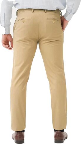 WANMINHAI رجل 4-Way تمتد شقة الجبهة سروال فستان رجالي 5 جيوب سراويل تقليدية استرخاء صالح تمتد الخصر in Kuwait