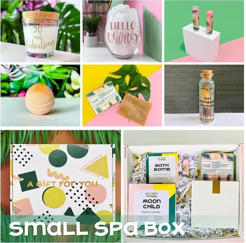 30th Birthday Candle Small Spa Gift Box, Handmade Unique Birthday Basket, Thirty Self Care Gift Set for Women, Best Friend Relaxation Gift Idea (Glow Up) in Saudi Arabia