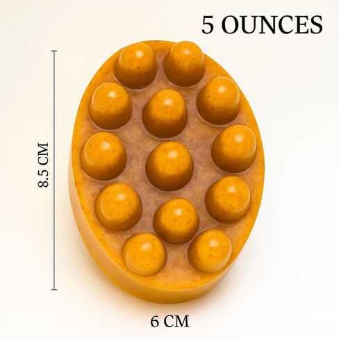 Turmeric Kojic Brightening Massage Soap Bar – Natural Exfoliating Face & Body Cleanser with Lemon Oil, Goat’s Milk, Coconut Oil & Grapeseed, Turmeric Lemon Soap, Kojic Soap – 5 oz in Saudi Arabia