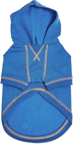 Blueberry Pet Essentials 2023 New Soft & Comfy Better Basic Cotton Blend Dog Hoodie Sweatshirt in Coral, Back Length 20", Pack of 1 Jacket for Dogs in Saudi Arabia
