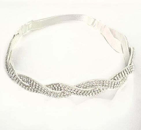 Crystal Hatband & Beadband ، وملتوية الخيوط ، و Cowboy Hat Jewelery ، Silver & Shimmery in Saudi Arabia