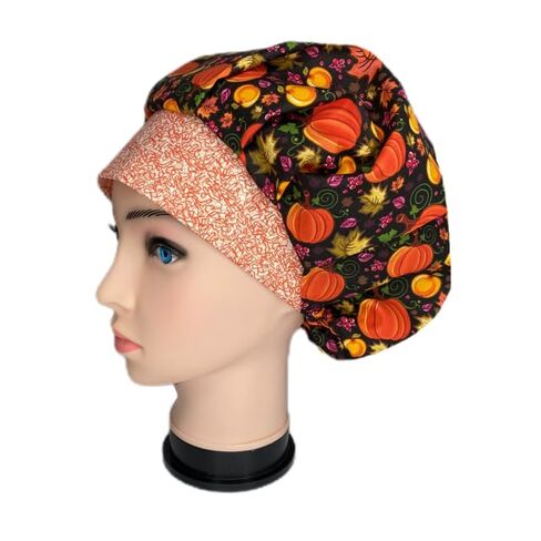 Bouffant Scrub Cap Pumpkin Spice Scrub Hat OR Hats Womens Christmas Scrub Caps in Kuwait