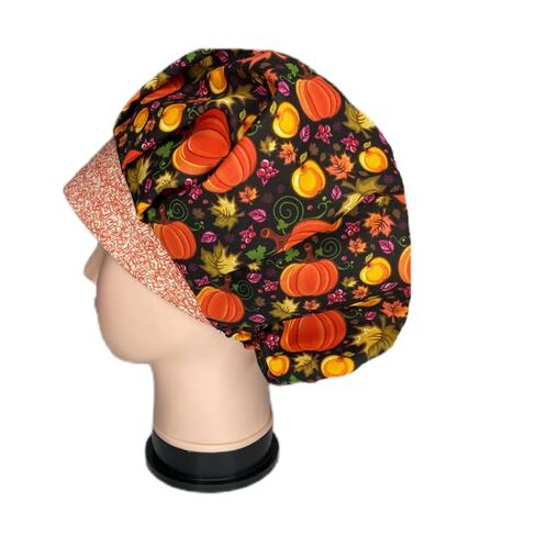 Bouffant Scrub Cap Pumpkin Spice Scrub Hat OR Hats Womens Christmas Scrub Caps in Kuwait