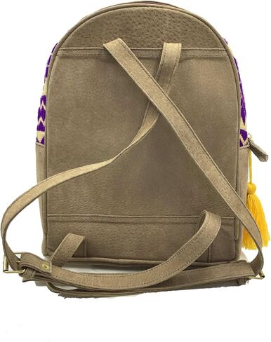 Backpack "Luisa", made by Jühue Artesanal, handmade backpack made in Mexico, Lilac backpack, hand embroidery, unique piece, embroidered backpack, Mexican embroidery, Made in Mexico in Saudi Arabia