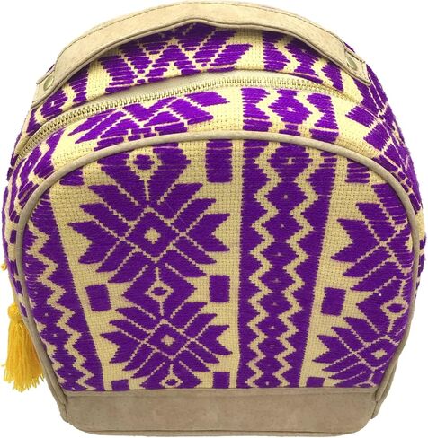 Backpack "Luisa", made by Jühue Artesanal, handmade backpack made in Mexico, Lilac backpack, hand embroidery, unique piece, embroidered backpack, Mexican embroidery, Made in Mexico in Saudi Arabia