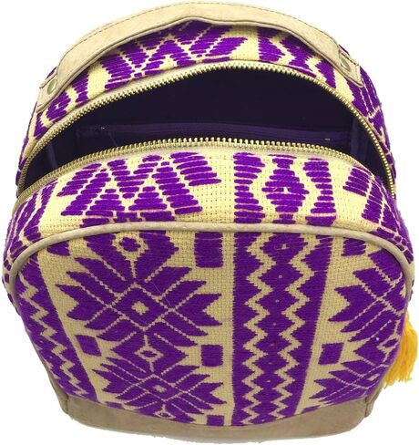 Backpack "Luisa", made by Jühue Artesanal, handmade backpack made in Mexico, Lilac backpack, hand embroidery, unique piece, embroidered backpack, Mexican embroidery, Made in Mexico in Saudi Arabia