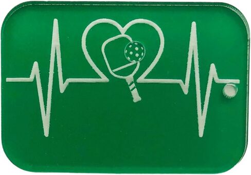 Pickleball Bag Tag | Personalized Tag | Pickleball Custom Tag (Green) in Saudi Arabia