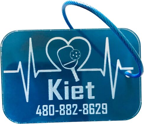 Pickleball Bag Tag | Personalized Tag | Pickleball Custom Tag (Green) in Saudi Arabia