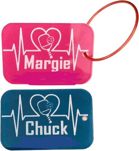 Pickleball Bag Tag | Personalized Tag | Pickleball Custom Tag (Green) in Saudi Arabia