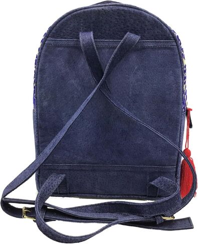 Backpack "Luisa", made by Jühue Artesanal, handmade backpack made in Mexico, Blue backpack, hand embroidery, unique piece, embroidered backpack, Mexican embroidery, Made in Mexico in Saudi Arabia