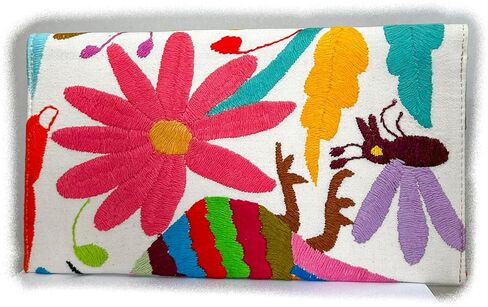 Clutch Bag "Juana", made by Jühue Artesanal, handmade bag made in Mexico, Multicolor Clutch bag, Hand embroidery, unique piece, Embroidered clutch bag, Mexican embroidery, Made in Mexico in Saudi Arabia