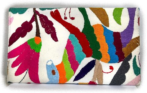 Clutch Bag "Juana", made by Jühue Artesanal, handmade bag made in Mexico, Multicolor Clutch bag, Hand embroidery, unique piece, Embroidered clutch bag, Mexican embroidery, Made in Mexico in Saudi Arabia