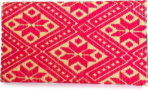 Clutch Bag "Juana", made by Jühue Artesanal, handmade bag made in Mexico, Pink clutch bag, Hand embroidery, unique piece, Embroidered clutch bag, Mexican embroidery, Made in Mexico in Saudi Arabia