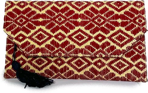 Clutch Bag "Juana", made by Jühue Artesanal, handmade bag made in Mexico, Multicolor Clutch bag, Hand embroidery, unique piece, Embroidered clutch bag, Mexican embroidery, Made in Mexico in Saudi Arabia